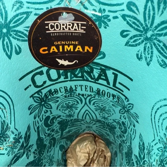 Corral Genuine Caiman Leather Boots C3997 MSRP: $1040 Size:7 NEW with tags & box - Picture 7 of 11